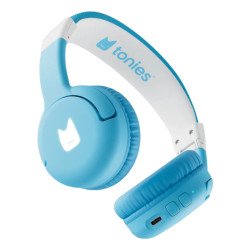 tonies 10003270 casque Casques Sans fil Arceau Musique/Quotidien USB Type-C Bluetooth Bleu clair, Blanc