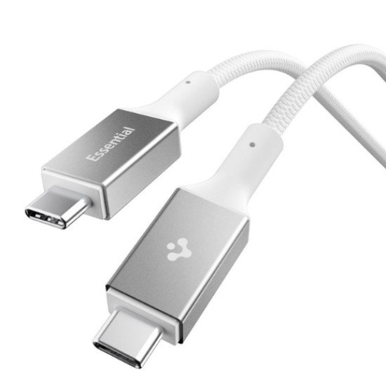 Spigen Essential EB10010CC câble USB USB 3.2 Gen 1 (3.1 Gen 1) 1 m USB C 5 Gbit/s 100 W Blanc