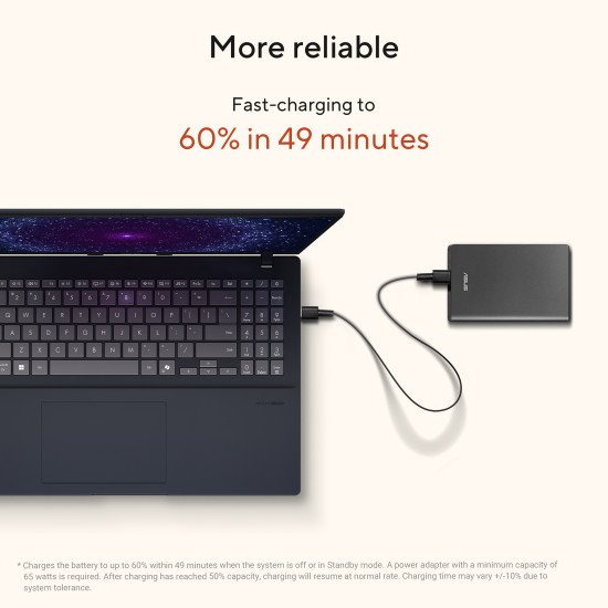 ASUS Vivobook 16 M1607KA-MB5NDW Copilot+ PC AMD Ryzen AI 5 330 Ordinateur portable 40,6 cm (16") WUXGA 16 Go DDR5-SDRAM 512 Go SSD Wi-Fi 6 (802.11ax) Windows 11 Home Belge Bleu, Argent
