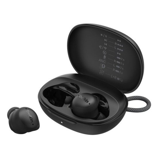 Belkin SoundForm Isolate Casques Sans fil Ecouteurs Appels/Musique/Sport/Au quotidien USB Type-C Bluetooth Noir