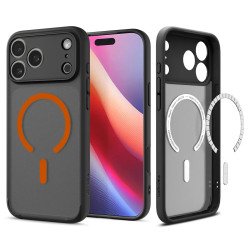 Spigen Ultra Hybrid MagFit Frost coque de protection pour téléphones portables 17,5 cm (6.9") Housse Noir, Orange