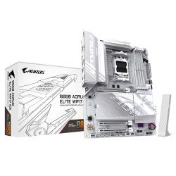 GIGABYTE B850 AORUS ELITE WIFI7 ICE Carte Mère - AMD Ryzen 9000 Series CPUs, VRM numérique 12+2+1 phases, jusqu'à 8200MHz DDR5 (OC), 1xPCIe 5.0 + 2xPCIe 4.0 M.2, LAN 2,5, WIFI 7, USB 3.2 Gen 2x2 GIGABYTE B850 AORUS ELITE WIFI7 ICE Carte Mère - AMD Ryzen 9000 Series CPUs, VRM numérique 12+2+1 phases, jusqu'à 8200MHz DDR5 (OC), 1xPCIe 5.0 + 2xPCIe 4.0 M.2, LAN 2,5, WIFI 7, USB 3.2 Gen 2x2