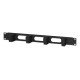 Intellinet Panneau de gestion des câbles 19", 1U, 4 anneaux plastiques courts, noir