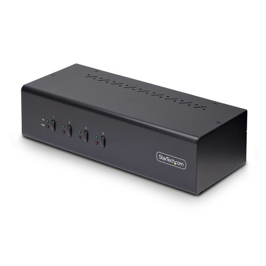 StarTech.com Switch KVM 4 Ports DisplayPort pour Deux Moniteurs, KVM 4K 60Hz, 2 Ports USB 5Gbps, 2 Ports USB 2.0 HID, Commutateur KVM avec Commutation par Touches et Boutons, Conforme TAA - Audio 3,5 mm, HDCP StarTech.com Switch KVM 4 Ports DisplayPort pour Deux Moniteurs, KVM 4K 60Hz, 2 Ports USB 5Gbps, 2 Ports USB 2.0 HID, Commutateur KVM avec Commutation par Touches et Boutons, Conforme TAA - Audio 3,5 mm, HDCP