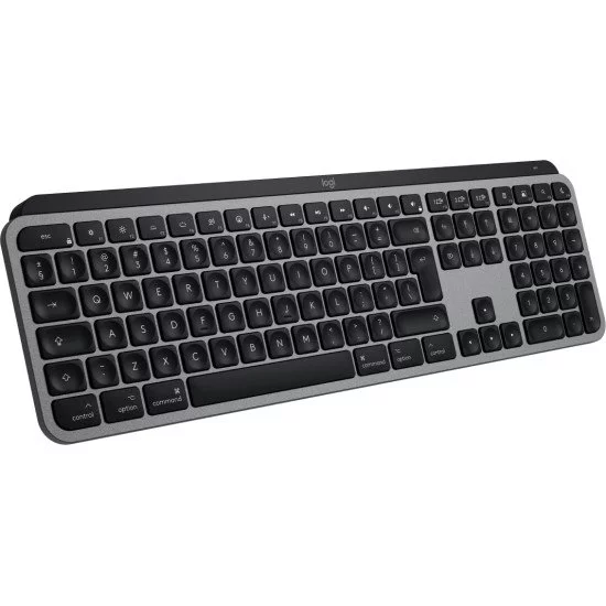 Logitech MX Keys S for Mac clavier Bureau RF sans fil + Bluetooth QWERTY US International Aluminium, Noir Logitech MX Keys S for Mac clavier Bureau RF sans fil + Bluetooth QWERTY US International Aluminium, Noir