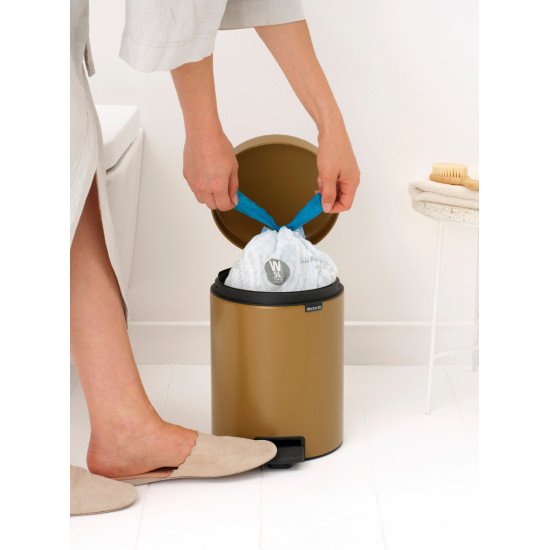 Brabantia NewIcon 5 L Rond Acier Or