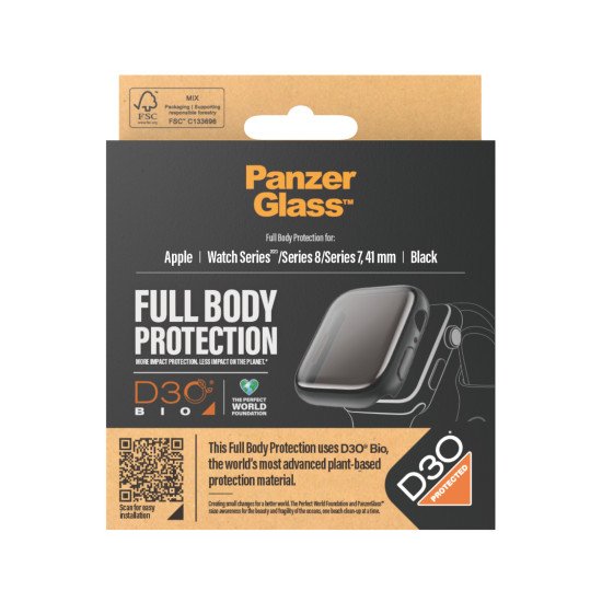 PanzerGlass 3689 accessoire intelligent à porter sur soi Transparent Verre trempé, Polyéthylène téréphthalate (PET)