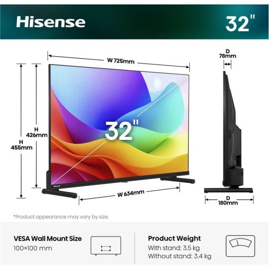 Hisense 32A59S 81,3 cm (32") Full HD Smart TV Wifi Noir
