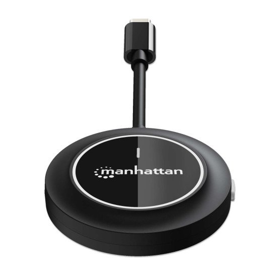 Manhattan Adaptateur sans fil HDMI 1080p avec émetteur USB-C, dongle pour diffusion vidéo sans fil depuis un appareil USB-C vers un téléviseur ou un projecteur HDMI, nécessite le récepteur du kit de présentation sans fil HDMI n° 208420, noir