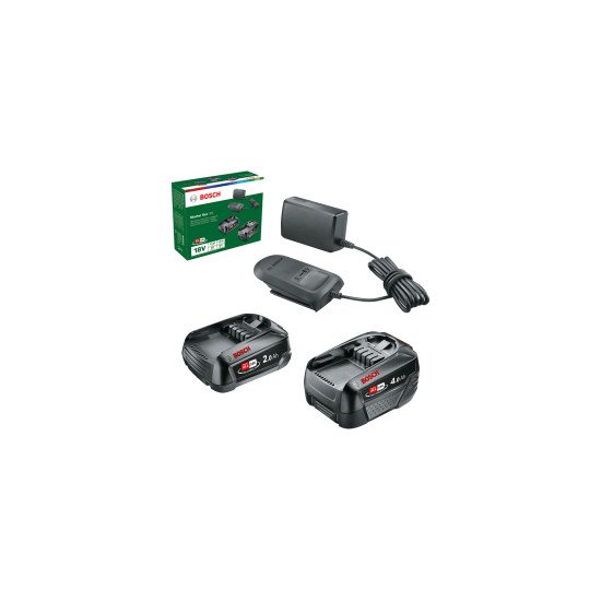 Bosch Starter-Set 18V - 2 x Akku (2,0 Ah + 4,0 Ah) Ensemble de batterie et de chargeur
