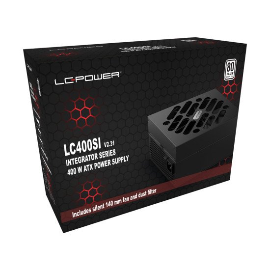 LC-Power LC400SI V2.31 unité d'alimentation d'énergie 400 W 20+4 pin ATX TFX Noir LC-Power LC400SI V2.31 unité d'alimentation d'énergie 400 W 20+4 pin ATX TFX Noir