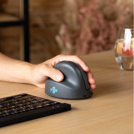 R-Go Tools Souris verticale R-Go HE Basic, souris ergonomique, taille moyenne (longueur de la main : 165-185 mm), pour gauchers, Bluetooth