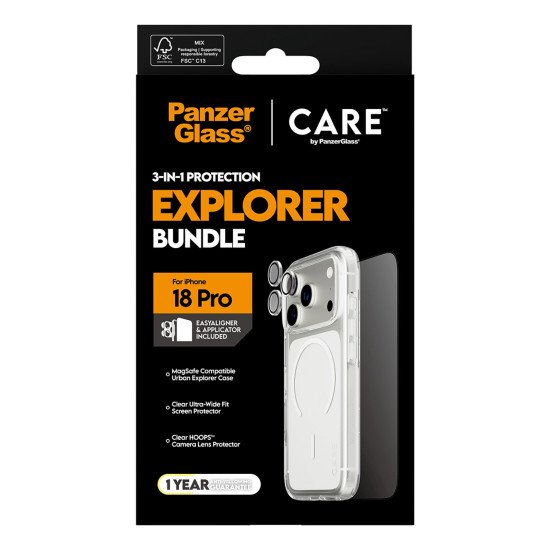 PanzerGlass CR74530 écran et protection arrière de téléphones portables Protecteur de dos/écran Apple 3 pièce(s)