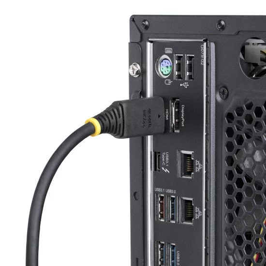 StarTech.com Câble HDMI Haut Débit de 90cm avec Connecteur à Pince, 4K 60Hz/1440p 144Hz, HDR10/HDCP 2.2/ARC, 18Gbps, UHD HDMI 2.0, Cordon pour TV/Moniteur/Écran, Gaine TPE StarTech.com Câble HDMI Haut Débit de 90cm avec Connecteur à Pince, 4K 60Hz/1440p 144Hz, HDR10/HDCP 2.2/ARC, 18Gbps, UHD HDMI 2.0, Cordon pour TV/Moniteur/Écran, Gaine TPE