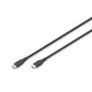Digitus Câble de connexion USB-C en silicone, 0,5m, noir Digitus Câble de connexion USB-C en silicone, 0,5m, noir