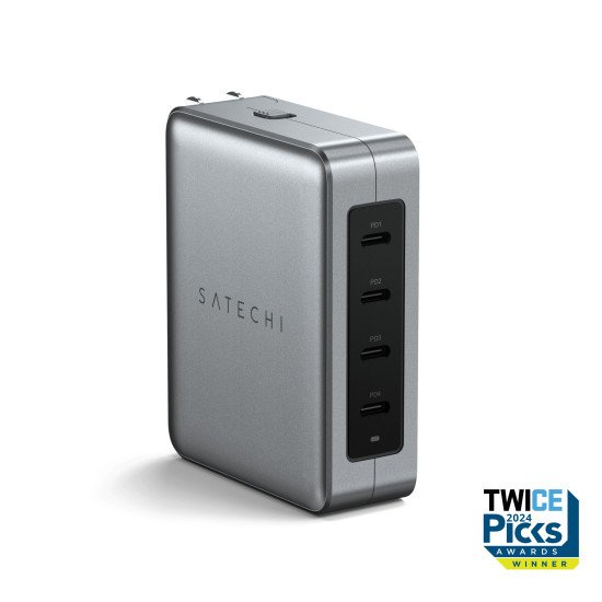 Satechi ST-W145GTM chargeur d'appareils mobiles Universel Argent Secteur Charge rapide Intérieure