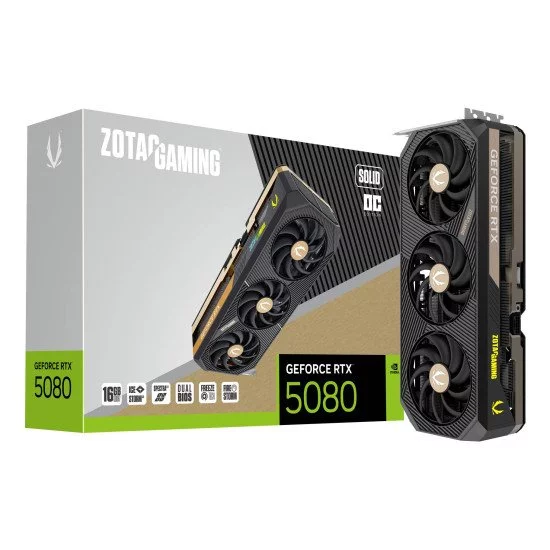 Zotac GAMING GeForce RTX 5080 SOLID OC NVIDIA 16 Go GDDR7 Zotac GAMING GeForce RTX 5080 SOLID OC NVIDIA 16 Go GDDR7