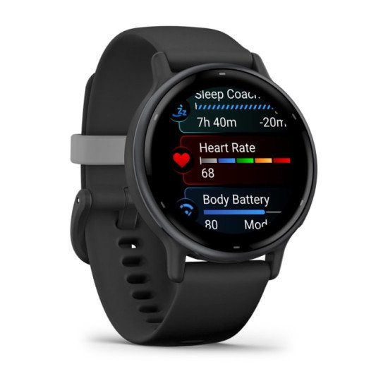 Garmin Vivoactive 5 3,05 cm (1.2") AMOLED Numérique 390 x 390 pixels Écran tactile Noir Wifi GPS (satellite)