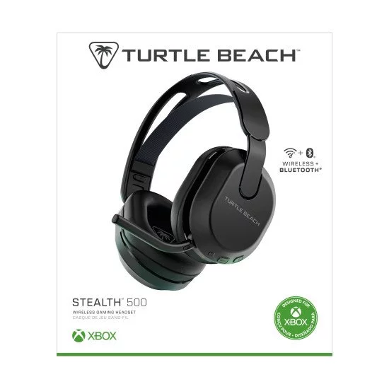 Turtle Beach Casque gaming sans fil Stealth 500 officiel pour Xbox Series X|S, Xbox One et fonctionne via Bluetooth avec les PC, la Switch et mobile - 40 heures de batterie, coussinets en mousse à mémoire de forme et microphone désactivable par basculemen Turtle Beach Casque gaming sans fil Stealth 500 officiel pour Xbox Series X|S, Xbox One et fonctionne via Bluetooth avec les PC, la Switch et mobile - 40 heures de batterie, coussinets en mousse à mémoire de forme et microphone désactivable par basculemen