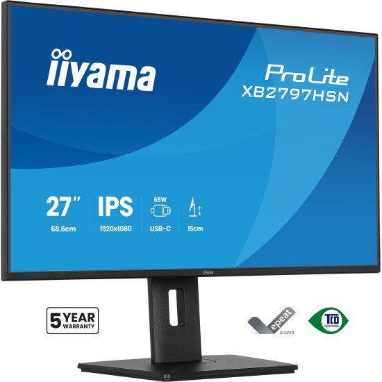 iiyama ProLite XB2797HSN-B1 écran PC 68,6 cm (27") 1920 x 1080 pixels Full HD LCD Noir