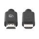 Manhattan Câble HDMI 4K@60 Hz avec Ethernet, 1 m, adapté à TOUT les usages 4K et 1080p/HD - lors de la mise à niveau ou préparez-la pour le moment où vous en aurez besoin, mâle à mâle, noir, Ultra HD 4K x 2K, garantie à vie, équivalent à HDMM1MP