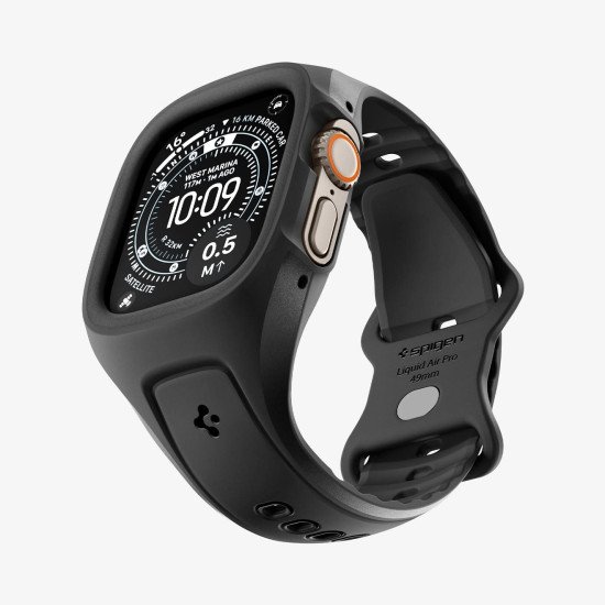 Spigen Liquid Air Pro Boîtier + bracelet Noir Polyuréthane thermoplastique (TPU)