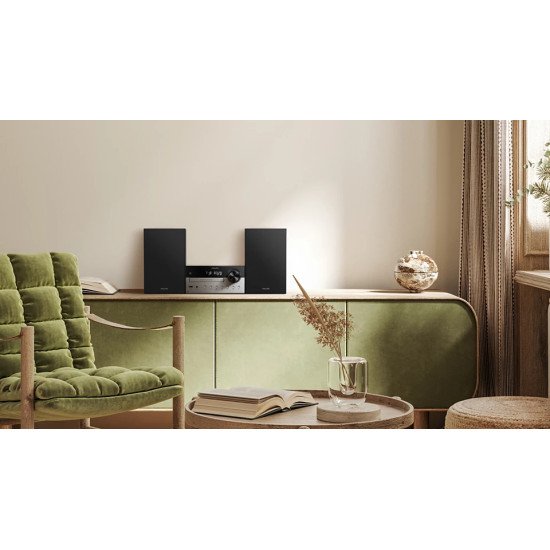 Philips TAM4205M2/12 ensemble audio pour la maison Système micro audio domestique 80 W Noir, Argent