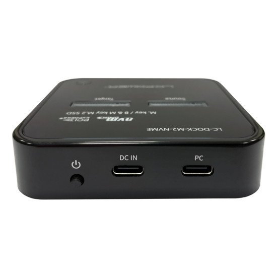 LC-Power LC-DOCK-M2-NVME Station d'accueil de disques de stockage USB 3.2 Gen 2 (3.1 Gen 2) Type-C Noir