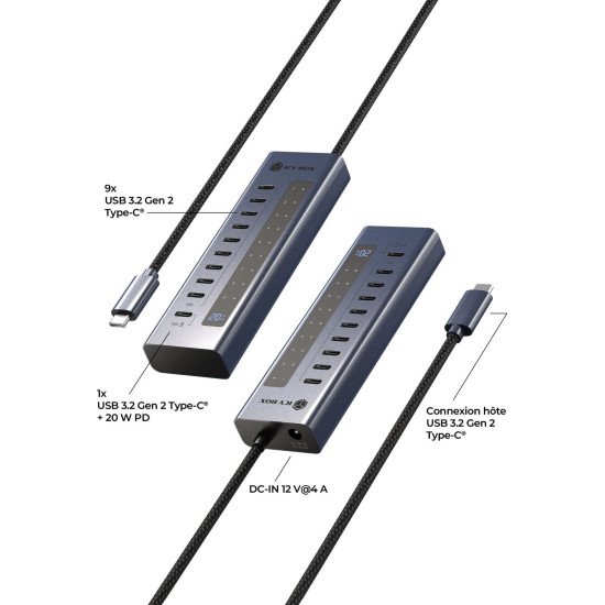 ICY BOX Hub 10 ports USB Type-C Gen 2 ICY BOX Hub 10 ports USB Type-C Gen 2