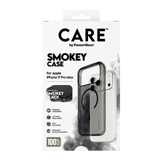 PanzerGlass CARE by ® Flagship Case Urban Explorer Smokey w. Black MagSafe iPhone 17 Pro Max coque de protection pour téléphones portables Housse Noir
