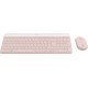 Logitech MK470 Slim Combo clavier Souris incluse RF sans fil AZERTY Français Rose