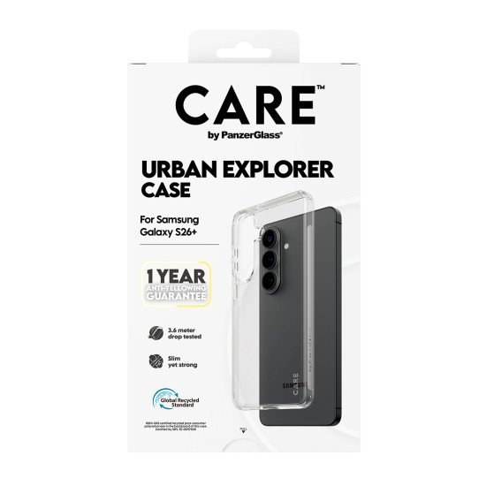 PanzerGlass CARE™ by ® Urban Explorer Case Transparent Samsung Galaxy S26+ coque de protection pour téléphones portables Housse