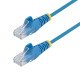 StarTech.com Câble Ethernet CAT6 Bleu Fin de 15m, Sans Accroc, 100W PoE, UTP, LSZH, Fil de Cuivre Pur 28AWG, Cordon Patch Réseau RJ45 avec Serre-Câble, Contrôlé Fluke