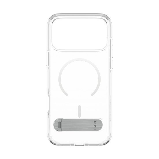 PanzerGlass CARE™ by ® Kickstand Case Transparent w. White MagSafe iPhone 2026 Pro Max | 17 Pro Max coque de protection pour téléphones portables Housse