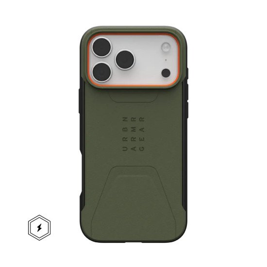 Urban Armor Gear Civilian coque de protection pour téléphones portables 17,5 cm (6.9") Housse Olive, Orange