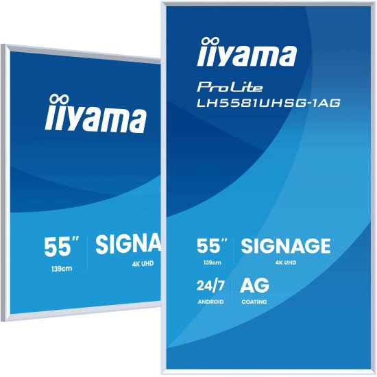 iiyama LH5581UHSG-1AG Écran d'affichage dynamique Écran plat interactif 138,7 cm (54.6") Wifi 500 cd/m² 4K Ultra HD Blanc Intégré dans le processeur Android 10 24/7 iiyama LH5581UHSG-1AG Écran d'affichage dynamique Écran plat interactif 138,7 cm (54.6") Wifi 500 cd/m² 4K Ultra HD Blanc Intégré dans le processeur Android 10 24/7