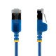 StarTech.com Câble Ethernet CAT6a Ultrafin Bleu de 15cm, Sans Accroc, FTP, Fil de Cuivre Nu Pur, Cordon Patch Réseau RJ45 fin 34AWG, Testé par Fluke Channel
