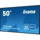 iiyama LH5041UHS-B2AG affichage de messages Écran plat de signalisation numérique 127 cm (50") LCD 500 cd/m² 4K Ultra HD Noir 24/7 iiyama LH5041UHS-B2AG affichage de messages Écran plat de signalisation numérique 127 cm (50") LCD 500 cd/m² 4K Ultra HD Noir 24/7