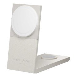 Native Union Rise 3-In-1 Qi2 Smartphone Gris clair USB Recharge sans fil Intérieure