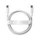 PanzerGlass empower by ® Racing 60W USB-C to USB-C Cable | USB 2.0 | 1.2M | Silver White câble USB Blanc