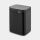 Brabantia Bo Waste Bin 4 L Rectangulaire Acier Noir Brabantia Bo Waste Bin 4 L Rectangulaire Acier Noir