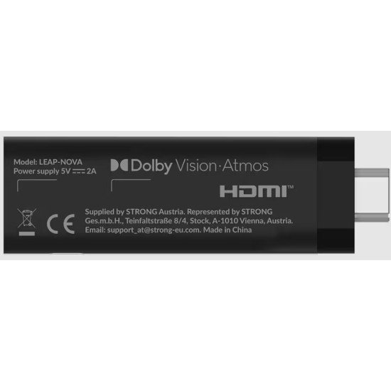 Strong LEAP NOVA connecteur de télévision intelligent HDMI 4K Ultra HD Android Noir