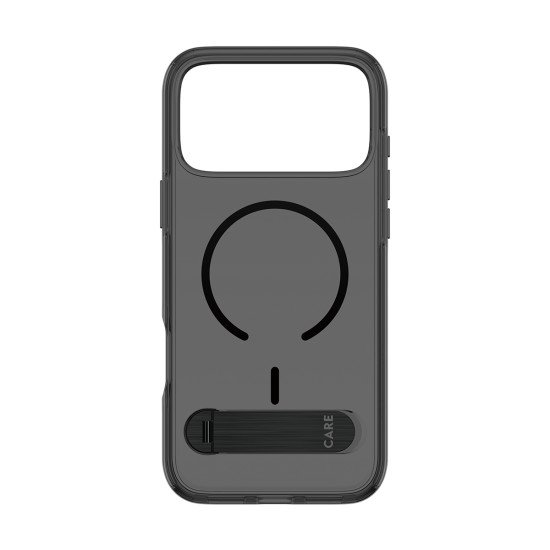 PanzerGlass CARE™ by ® Kickstand Case Smokey w. Black MagSafe iPhone 2026 Pro Max | 17 Pro Max coque de protection pour téléphones portables Housse Transparent