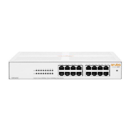 HPE Aruba Instant On 1430 16G Non-géré L2 Gigabit Ethernet (10/100/1000) 1U Blanc