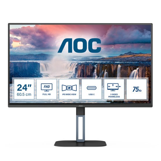 AOC V5 24V5CE 60,5 cm (23.8") 1920 x 1080 pixels Full HD LED Noir