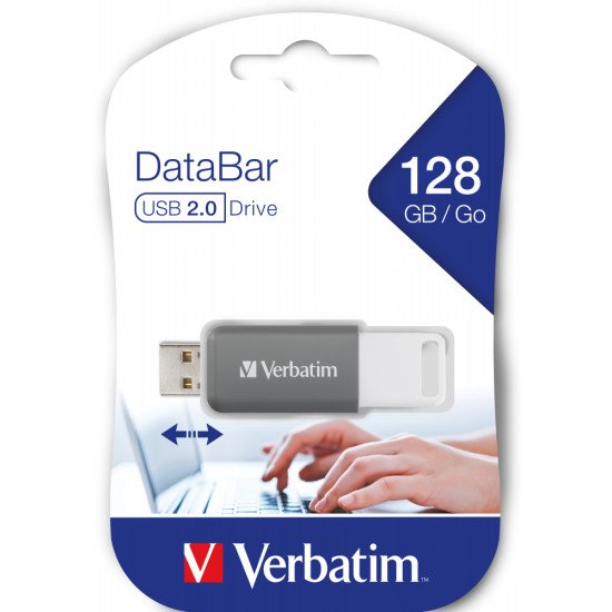 Verbatim V DataBar lecteur USB flash 128 Go USB Type-A 2.0 Gris