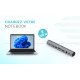 i-tec Metal Cooling Pad for notebooks (up-to 15.6”) with USB-C Docking Station (Power Delivery 100 W)