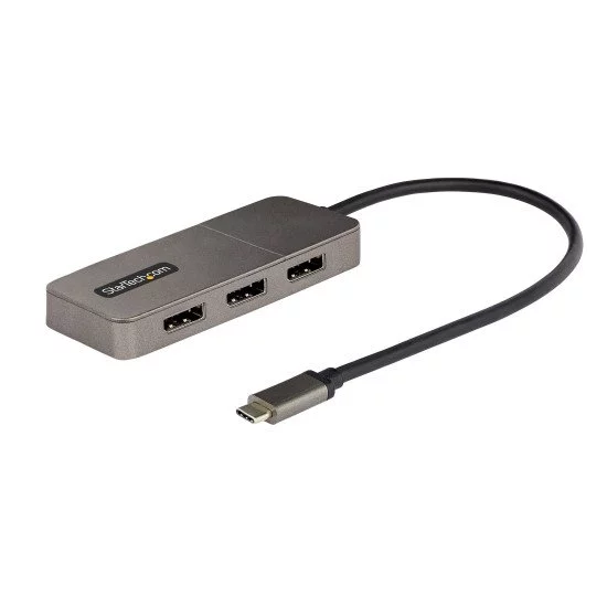 StarTech.com Adaptateur Multi-Moniteur USB-C 3 ports, Hub USB-C vers 3x DP 1.4 MST, Splitter 4K 60Hz DP pour PC, HDR, Câble Extra-Long StarTech.com Adaptateur Multi-Moniteur USB-C 3 ports, Hub USB-C vers 3x DP 1.4 MST, Splitter 4K 60Hz DP pour PC, HDR, Câble Extra-Long