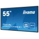 iiyama LH5551UHSB-B1 affichage de messages Écran plat interactif 137,2 cm (54") IPS 800 cd/m² 4K Ultra HD Noir 24/7