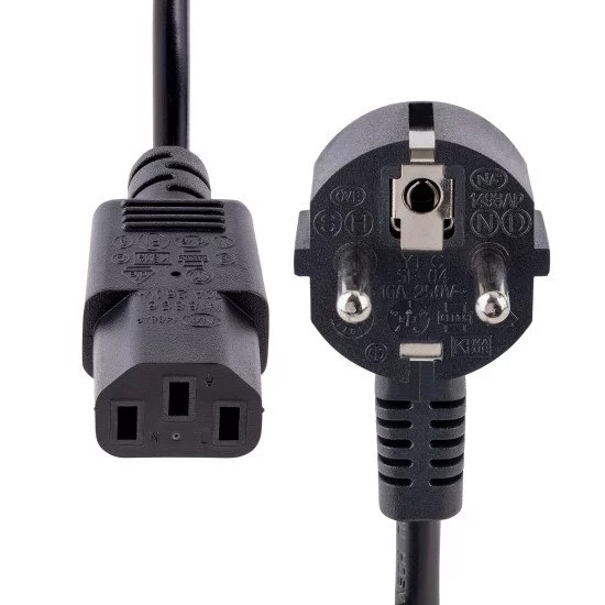 StarTech.com Cordon d'Alimentation PC de 1m - Câble Alimentation, 18AWG, 10A 250V - Cordon d'Alimentation pour Ordinateur Schuko UE vers C13 - Câble Alimentation TV/moniteur - Câble Schuko CEE 7/7 à IEC 60320 C13 StarTech.com Cordon d'Alimentation PC de 1m - Câble Alimentation, 18AWG, 10A 250V - Cordon d'Alimentation pour Ordinateur Schuko UE vers C13 - Câble Alimentation TV/moniteur - Câble Schuko CEE 7/7 à IEC 60320 C13